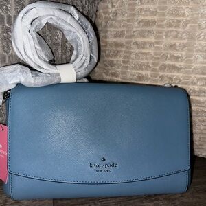 Kate Spade Blue Crossbody Bag with Sleek Design